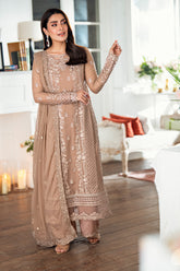 Azure 3 Piece ChiffonbSuit - Beige - LB29730